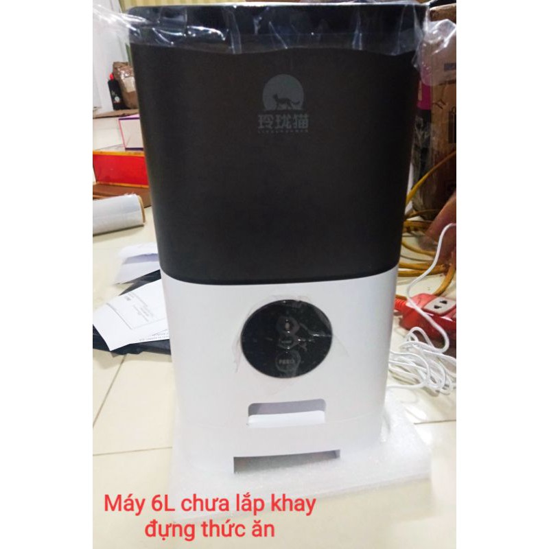 Máy cho mèo ăn tự động kết nối wifi có camera có app máy ăn cho mèo tự động dung tích lớn 6L