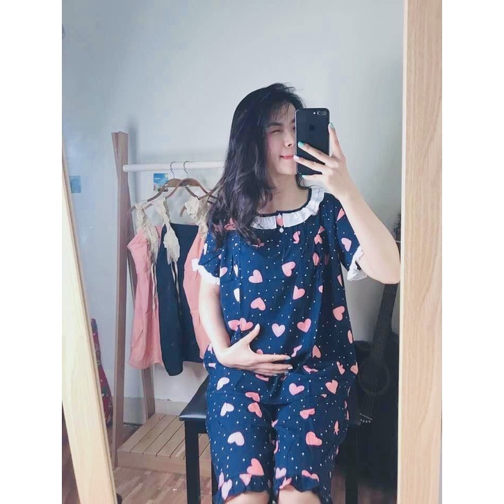 ĐỒ BỘ LỬNG BẦU BIG SIZE VM MOM, LỤA MỀM MÁT MÙA HÈ MẶC THOẢI MÁI CÓ THUN ĐIỀU CHỈNH BỤNG