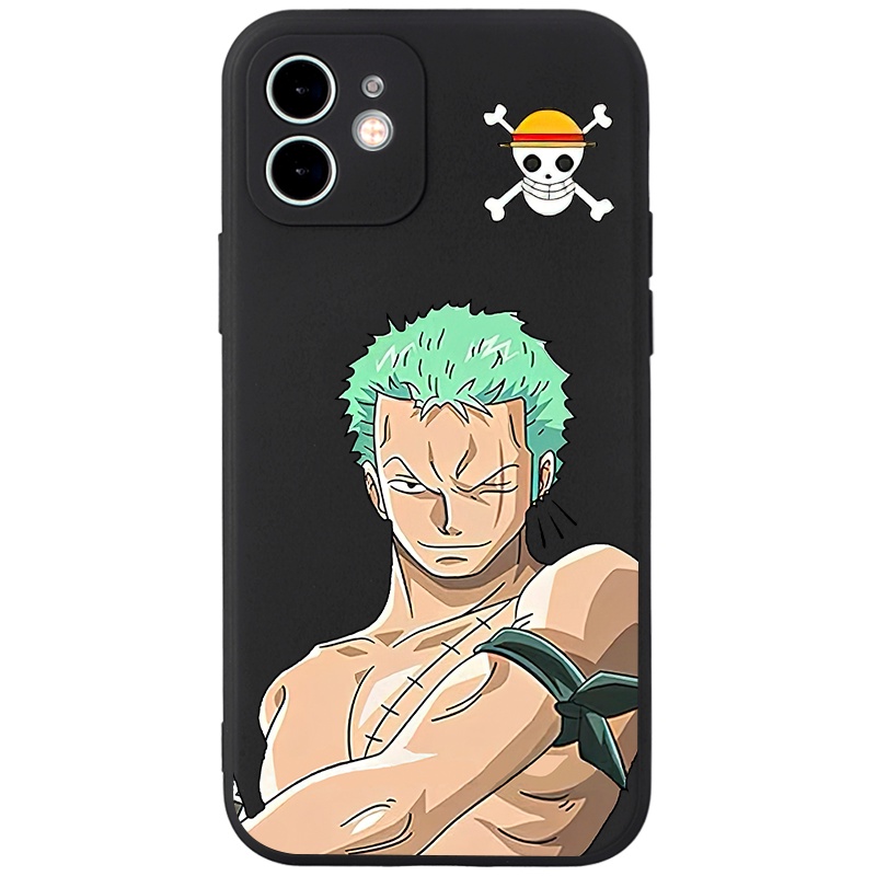 Ốp lưng JURSUE mềm chống bẩn hoạt hình độc lạ đen Cho iPhone 14 13 12 11 Pro Max SE 2020 X XR XS 8 7 ip 6S 6 Plus Y2166