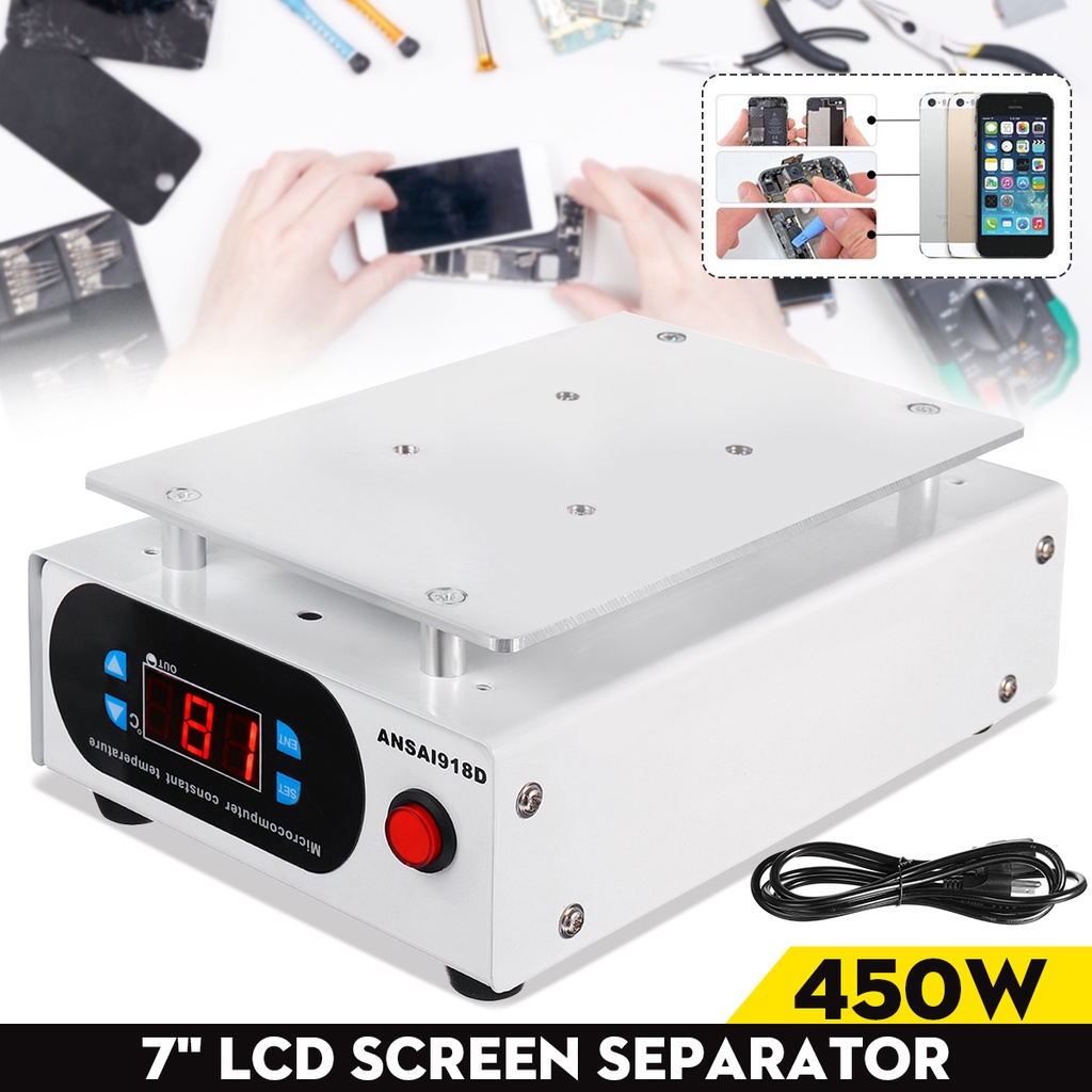 Máy Làm Nóng Màn Hình lcd 220v / 110v 7 Inches Cho Điện Thoại