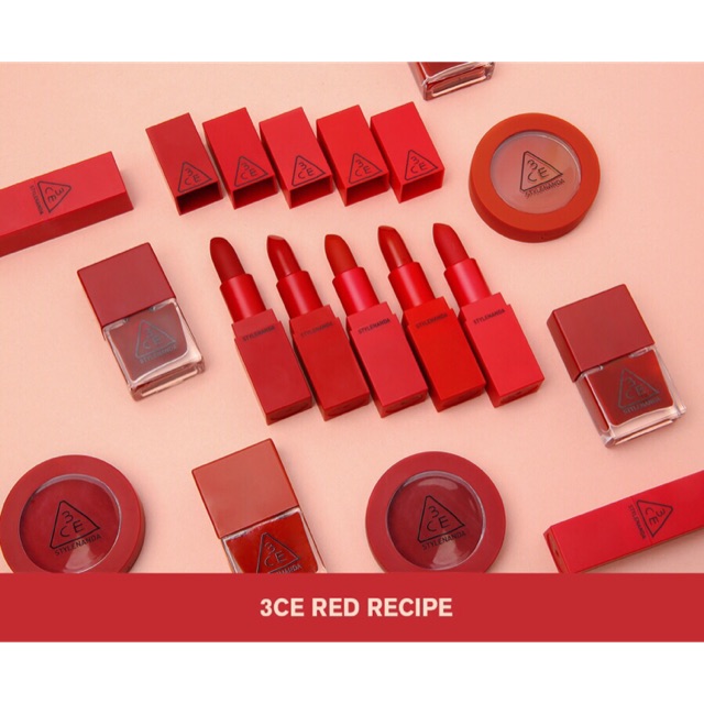 Son thỏi siêu lì 3CE Red Recipe Matte Lip Color