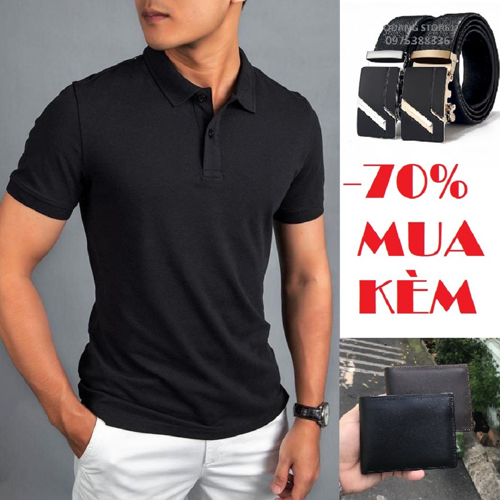 [Áo Polo] Áo thun nam nữ unisex có cổ tay lỡ GC02, Áo phông nam đẹp tay lỡ unisex form rộng oversize nam tính Chính Hãng