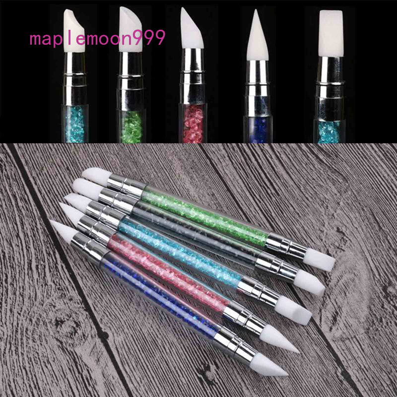 [Hàng mới về] Cọ vẽ trang trí móng đầu silicone 2 đầu