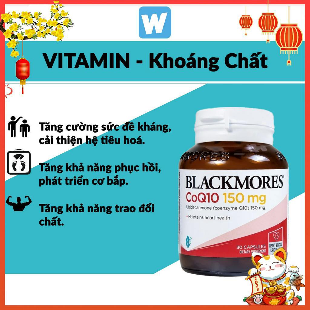Viên Uống Bổ Tim Hỗ Trợ Sức Khỏe Blackmores CoQ10 150mg Lọ 30 Viên