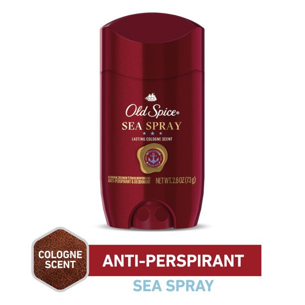 [Hàng AUTH] Lăn Khử Mùi Old Spice EST.1938 Sea Spray with Blue Kelp 73Gr (Sáp Trắng)