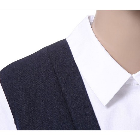 Đầm Mix Sơ Mi Trắng  DR03