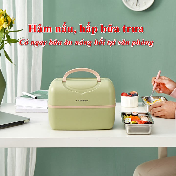 Hộp cơm cắm điện giữ nhiệt, hấp đồ ăn tiện lợi siêu đẹp Liven FH18 | BigBuy360 - bigbuy360.vn