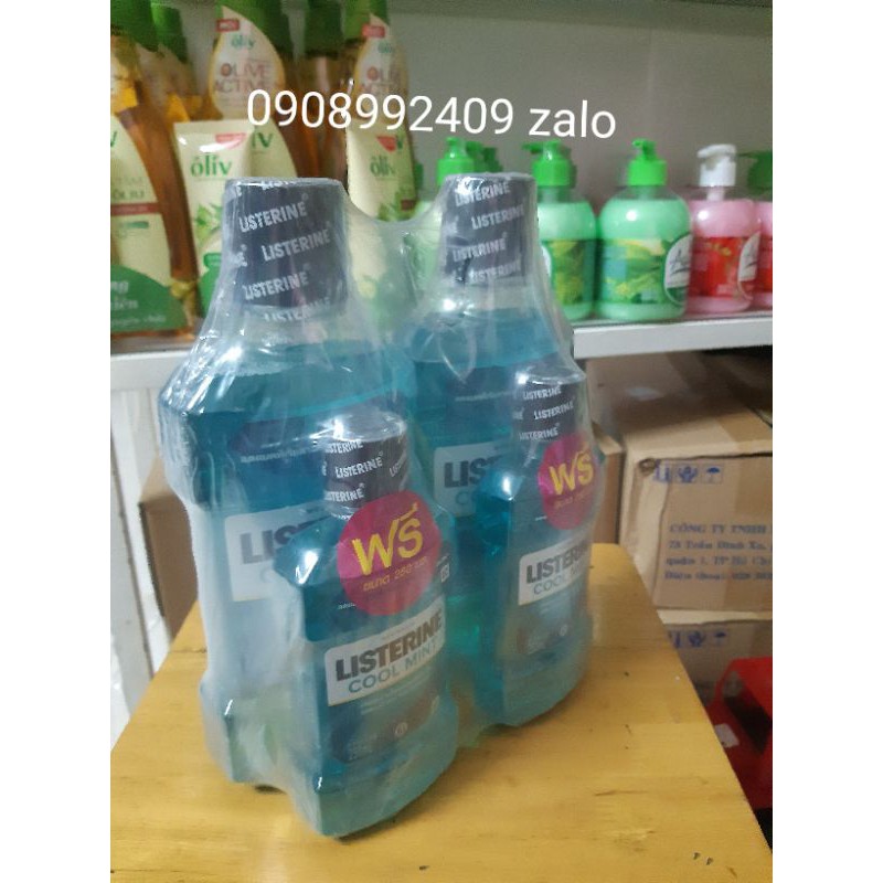 combo nước súc miệng Listerine 750ml +250ml