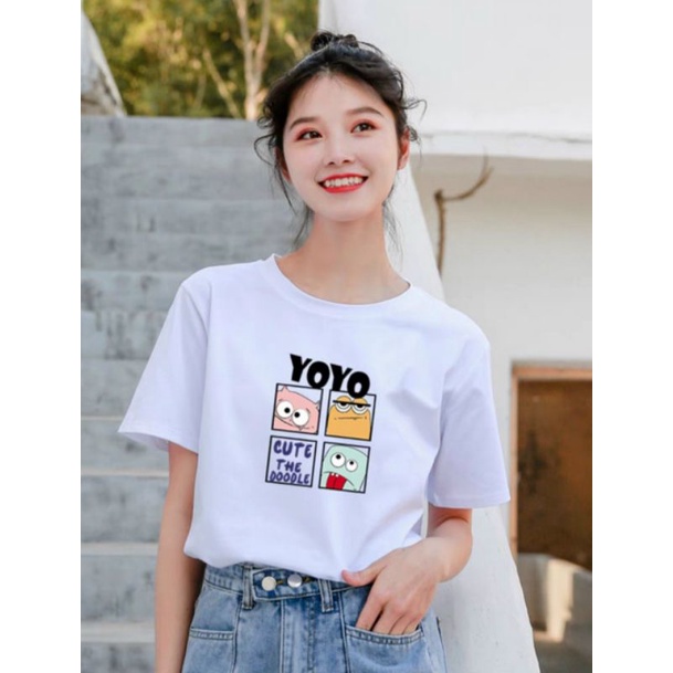 Áo thun nữ cộc tay cao cấp kiểu dáng trẻ trung chất cotton hàng đẹp giá tốt cực xinh