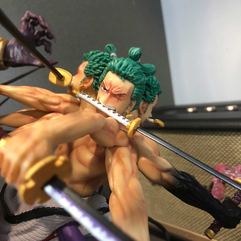 Mô hình Zoro Quỷ thần Asura Kyutoryu chín kiếm ba đầu 52 cm