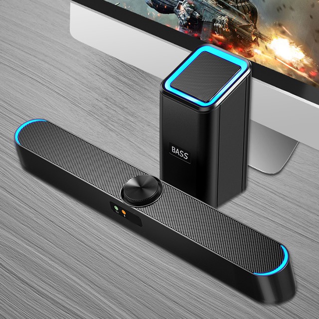 Loa Thanh Siêu Trầm Bluetooth Gaming Soundbar SADA D238 Hỗ Trợ BASS, Jack 3.5 Dùng Cho Máy Vi Tính PC, Laptop, Tivi