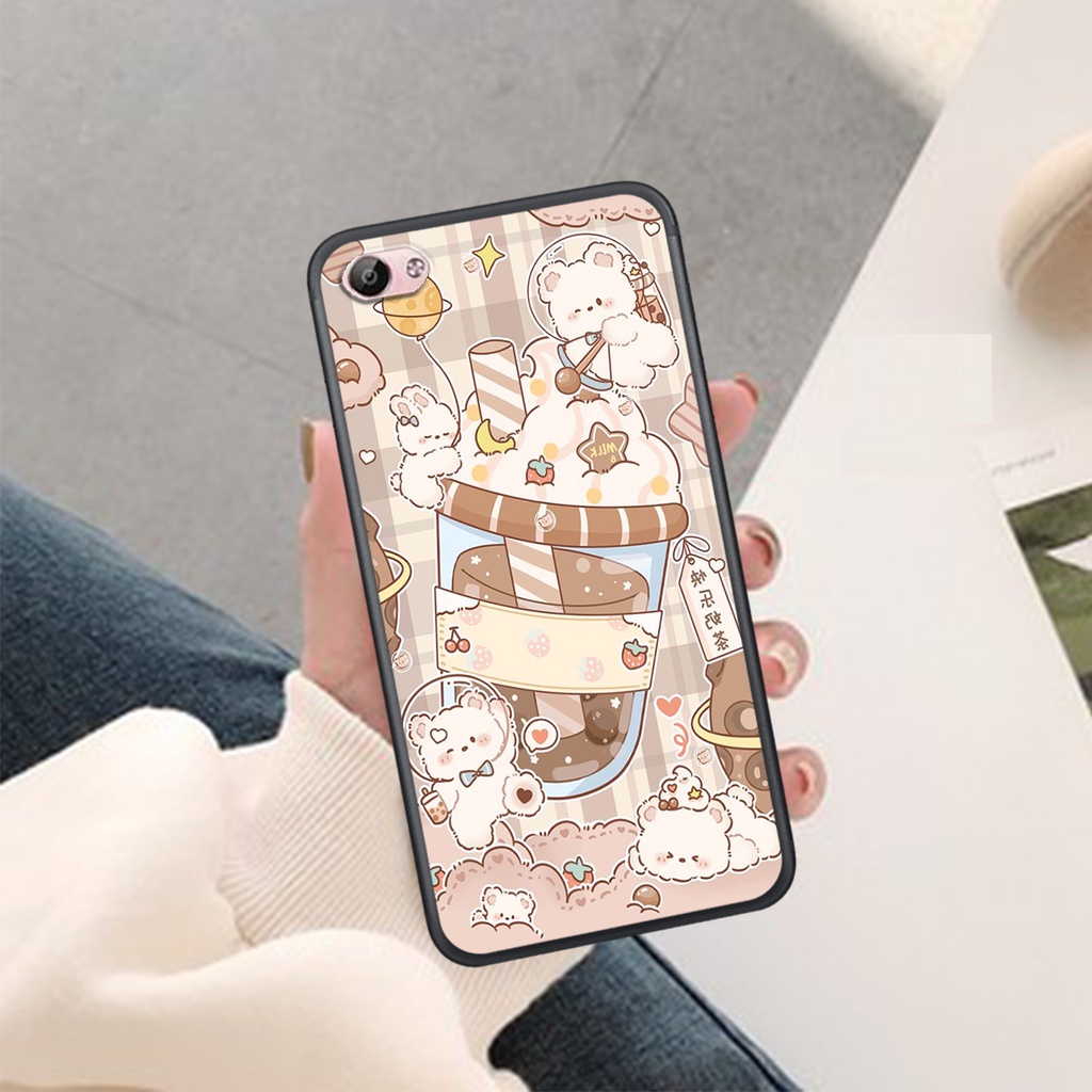 Ốp Lưng VIVO Y53 - Y55 - Y66 - Y67 - Y69 - Y71 - Y81 - Y81S - Y83  , In Hình Gấu Cute, màu sắc bắt mắt.