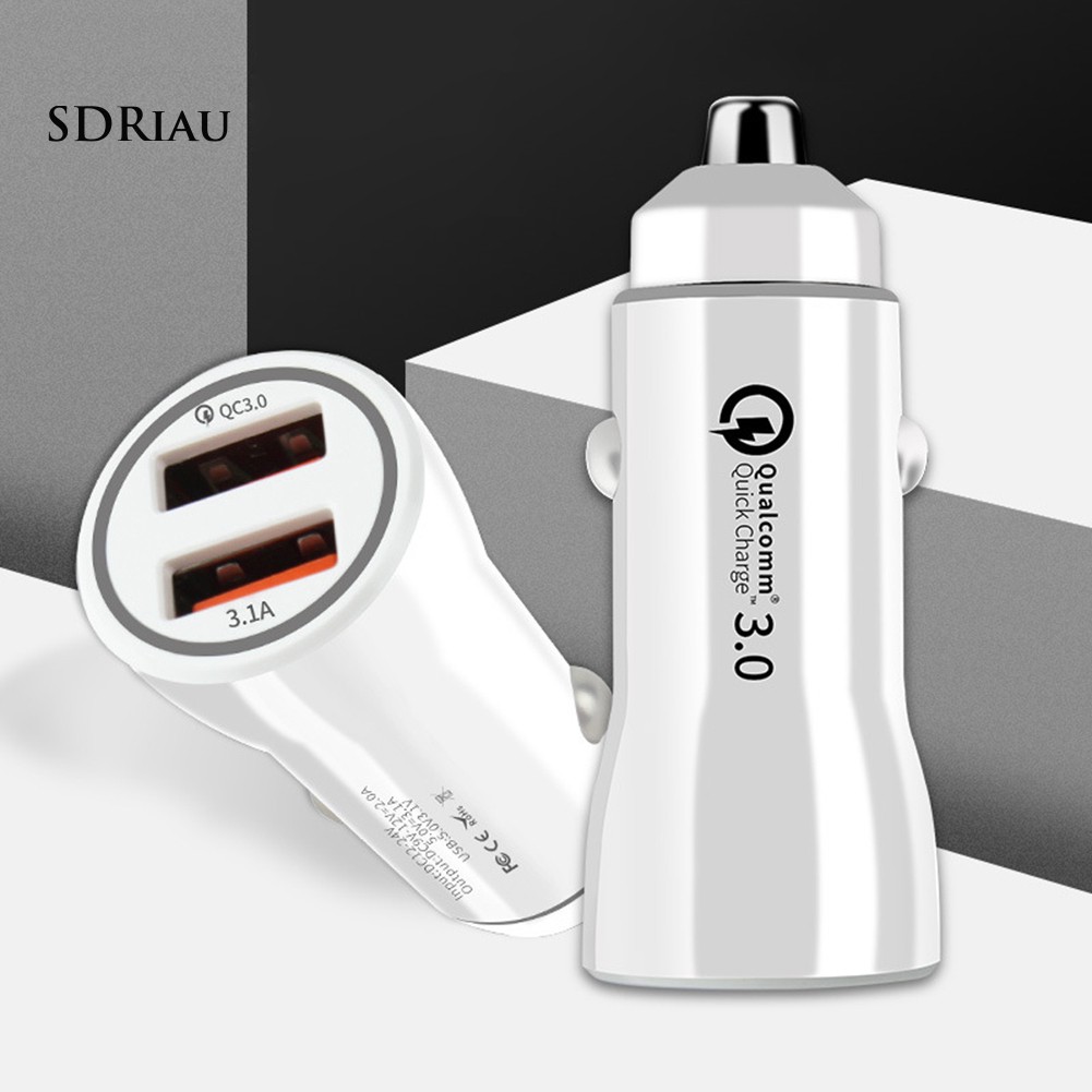 Tẩu sạc nhanh USB kép QC3.0 3.1A cho xe hơi chất lượng cao