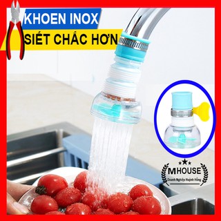 Đầu vòi rửa chén tăng áp xoay 360 độ