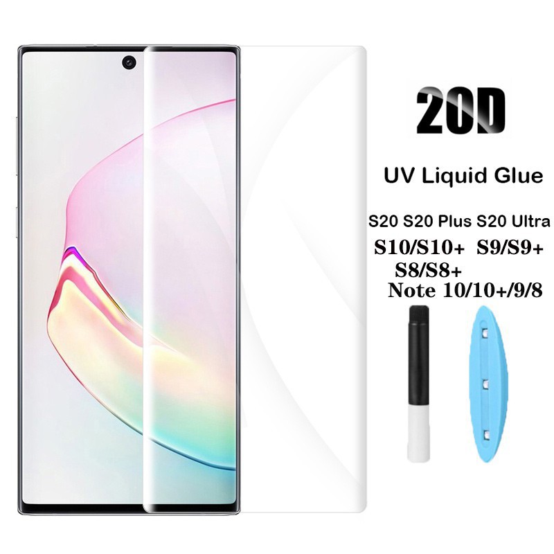 Cường lực samsung Note 10+ Note 10 S8 S9 S8+ S9+ S10 S10+ S20 S20+ S21 S21+ S21Ultra Note 9 Note 8 Note 20Ultra Keo UV