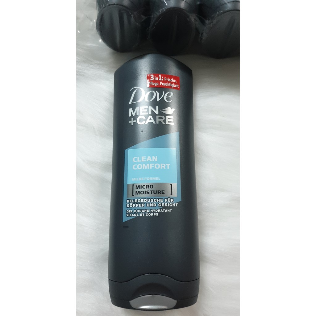 Sữa tắm và rửa mặt -3 trong 1- cho nam Dove Men + Body care and Face Wash - clean comfort 250ml