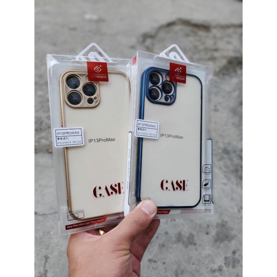 Ốp lưng nhám KST iPhone 13, 13 Pro, 13 pro Max Viền Xi màu siêu đẹp, chống vân tay