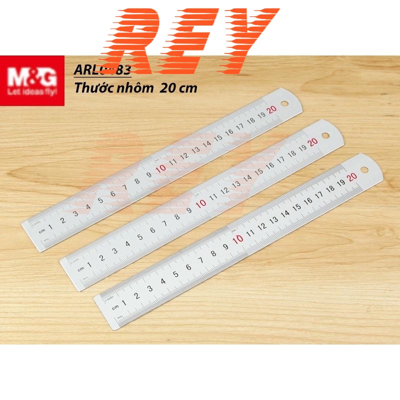 [Giao hoả tốc] COMBO 2 cây thước nhôm 20cm bền đẹp M&amp;G ARNL0483