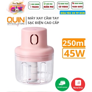 Máy Xay Mini Sạc Điện, Có Cổng Sạc USB, Xay Hành, Tỏi, Ớt, Rau Củ Quả - HÀNG LOẠI 1