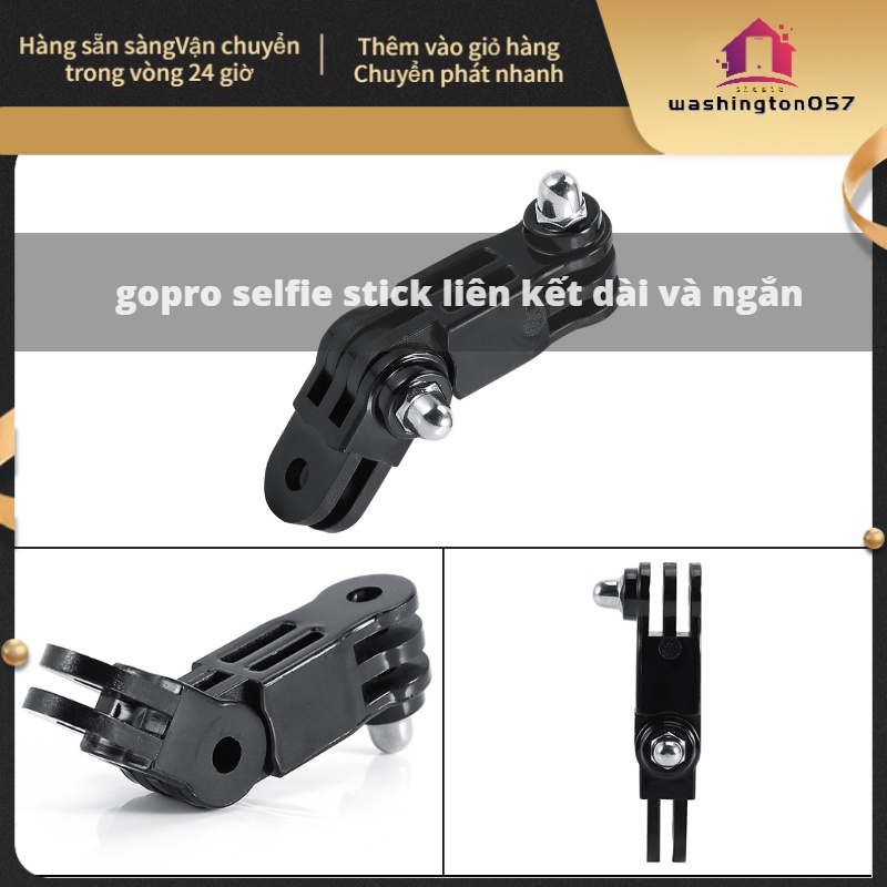 Bộ ngàm kết nối đầu nối thẳng dài ngắn ZY cho GoPro Hero 4 3+ 2