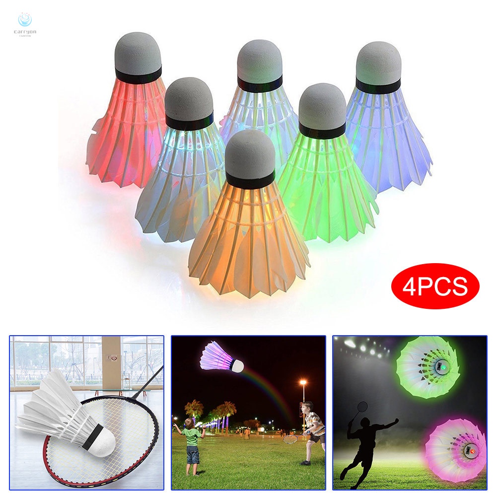 Set 4 quả cầu lông có đèn LED phát sáng