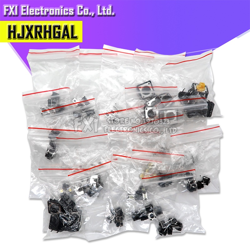 Set 125 Công Tắc Ấn Mini SMD DIP 2 * 4 3 * 6 4 * 4 6 * 6