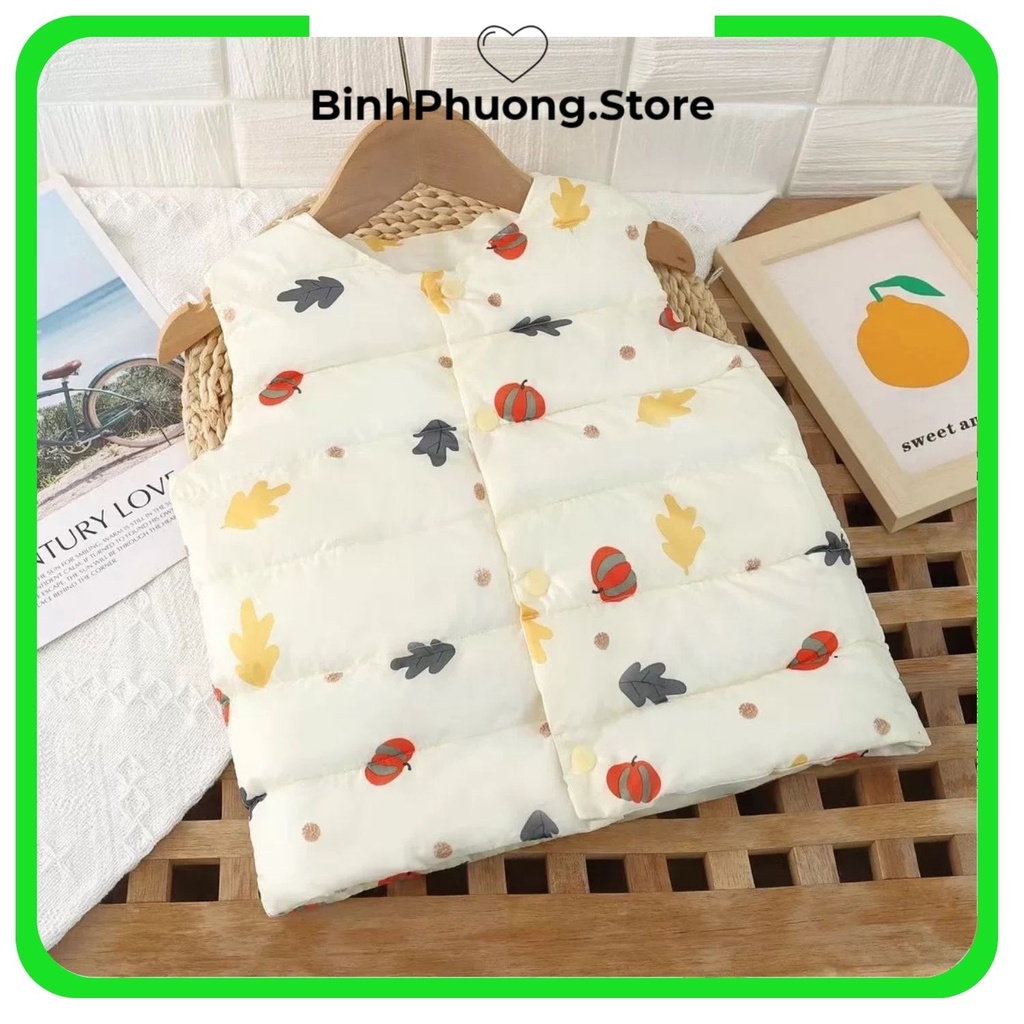 Áo Khoác Gile Phao Cho Bé Trai Bé Gái Phong Cách Hàn Quốc 6 tháng 1 2 3 4 5 tuổi BinhPhuong.Store