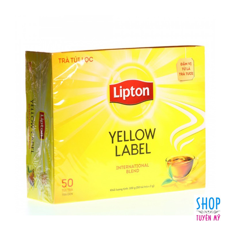 Trà túi lọc Lipton hộp vừa 50 gói