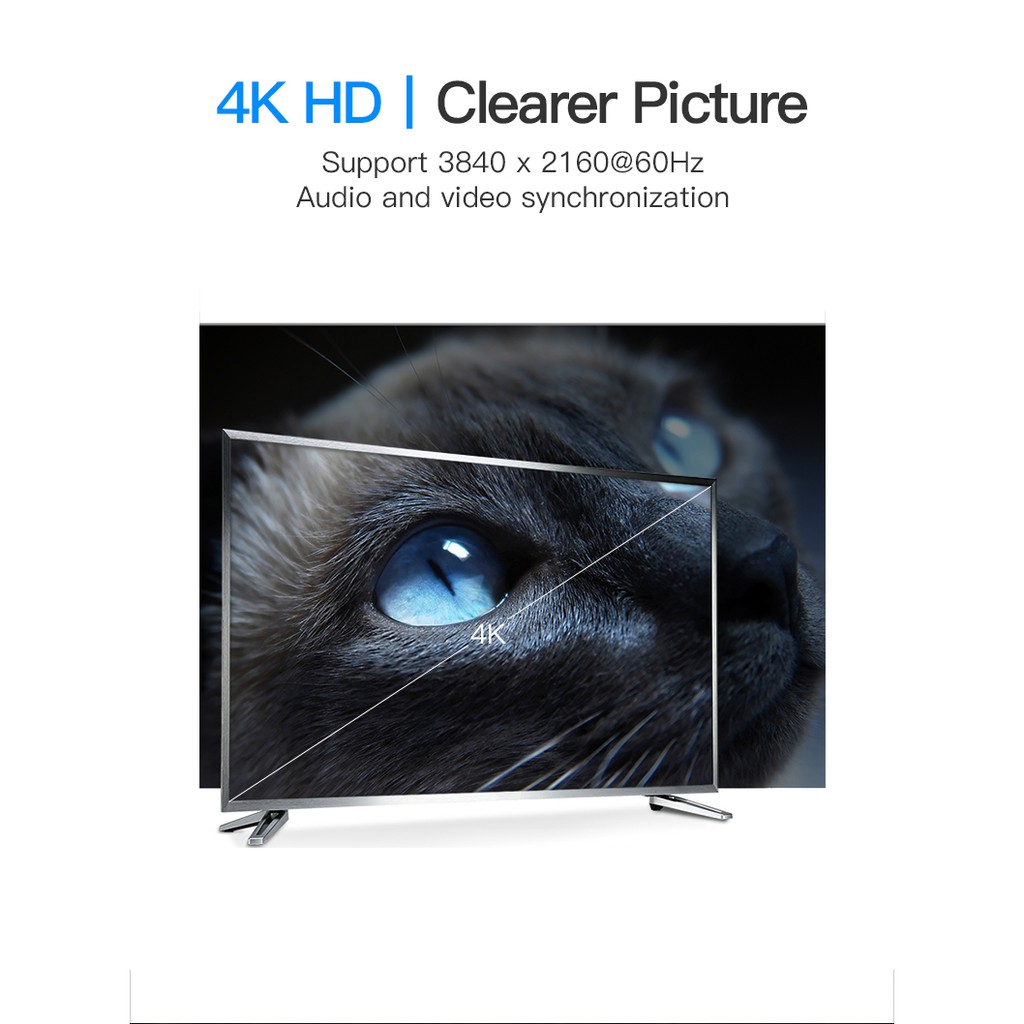 VENTION Dây Cáp Cổng Hiển Thị Thông Minh 4k 60hz dp 1.2 Cho Màn Hình Máy Chiếu tv Máy Tính