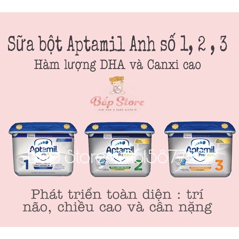 Sữa bột Aptamil Anh số 1 , 2, 3
