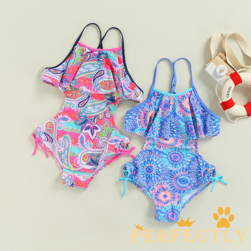 Đồ Bơi Một Mảnh Không Tay Hở Lưng In Họa Tiết Phong Cách Boho Dành Cho Bé Gái Pft-11-16 Tuổi