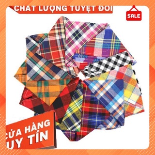 Khăn Quàng Cổ Tam Giác Sọc Caro dày, vải Nỉ Bông Cho Trẻ Em