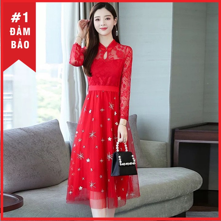 Đầm dự tiệc đính nhũ sang trọng đủ size 30 đến 72kg - QC1 | BigBuy360 - bigbuy360.vn
