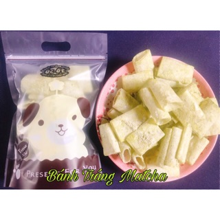 Bánh tráng cuộn matcha