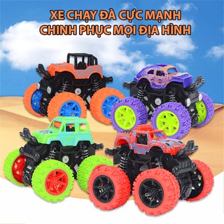 Xe đồ chơi cho bé trai, xe ô tô bánh đà vượt địa hình cho trẻ em nhào lộn 360 độ chạy đà cực mạnh