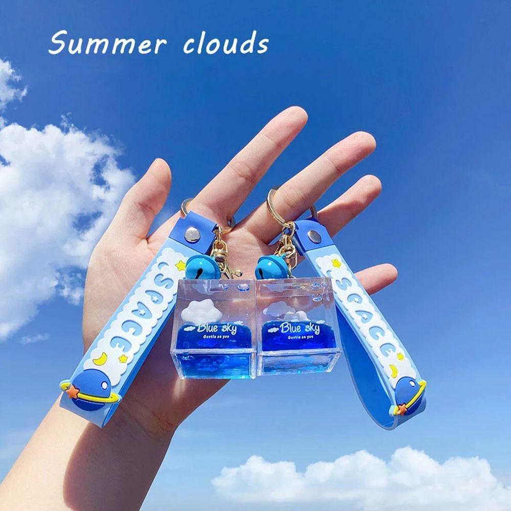 Móc Chìa Khóa Acrylic Hình Đám Mây Màu Xanh Dương Cho Bé