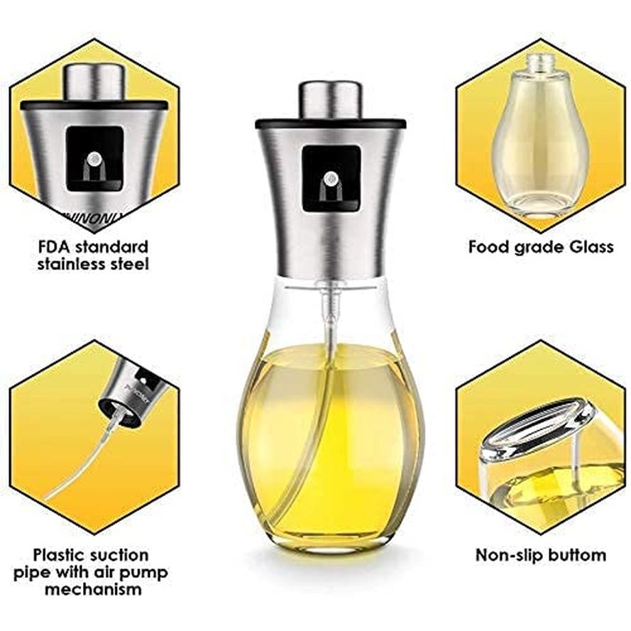 1 Bình Xịt Dầu Olive Bằng Thủy Tinh Chống Rò Rỉ Cho Nhà Bếp