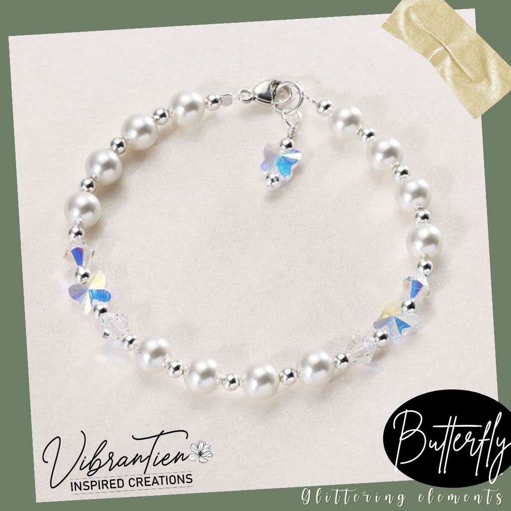 Pha lê Áo Swarovski bướm 8mm/10mm