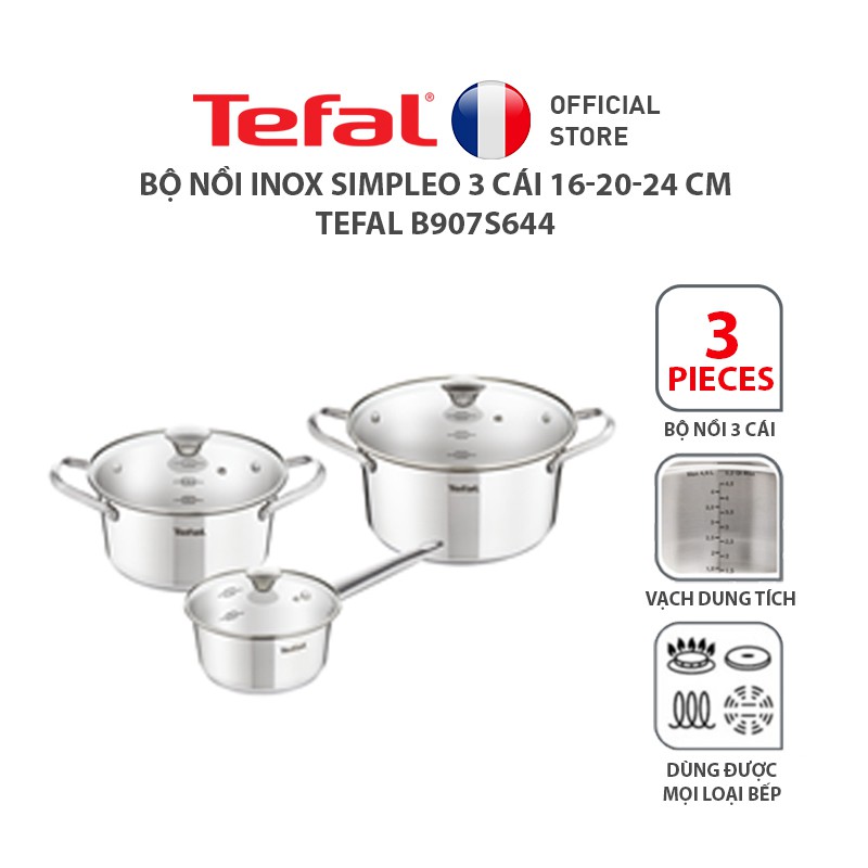 BỘ NỒI INOX TEFAL SIMPLEO B907S644