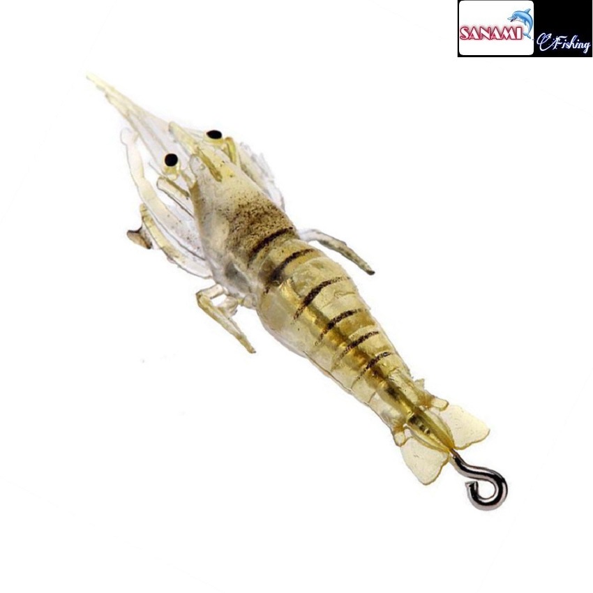 Mồi Tôm Giả Có lưỡi Câu Lure Vỉ 10 Con-Sanami Fishing Store