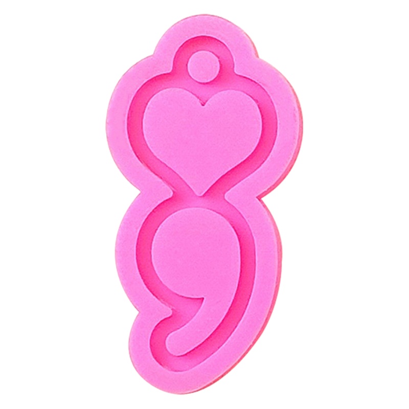 Khuôn Silicone Hình Trái Tim Làm Mặt Dây Chuyền Diy