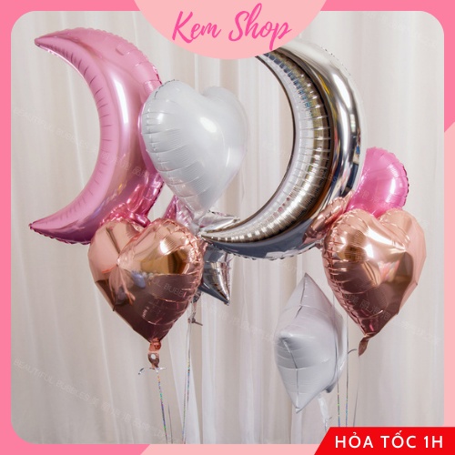 Set bóng mix mẫu trang trí sinh nhật sự kiện tông vàng hồng - K199