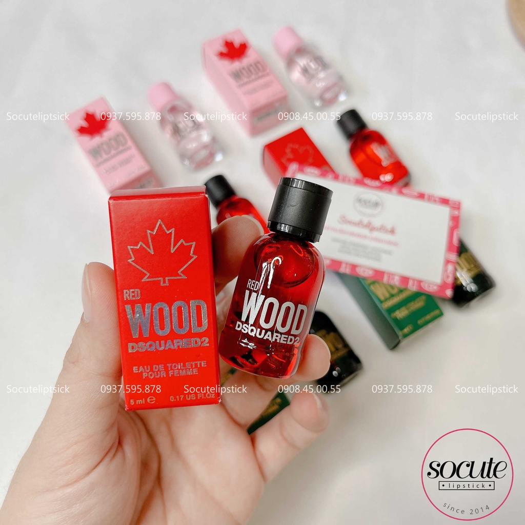 Nước hoa nữ DSQUARED2 Wood Pour Femme EDT 5ml - Green - Red