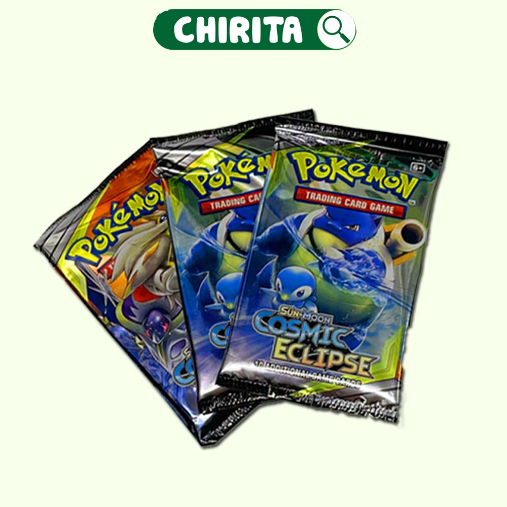 Bài Pokemon Hộp Sắt PK98 - 49 Thẻ Bài, Tặng 3 Gói Bài Đặc Biệt - Đồ Chơi Trẻ Em CHIIRITA