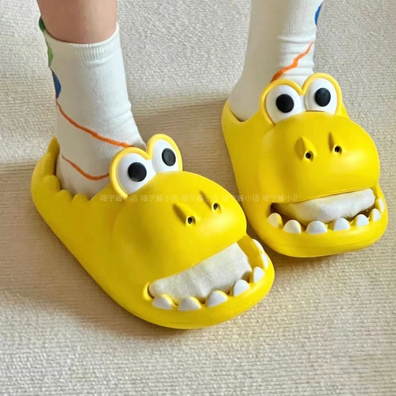 Dép Sandal Đế Mềm Dày Chống Trượt Họa Tiết Đầu Khủng Long Dễ Thương