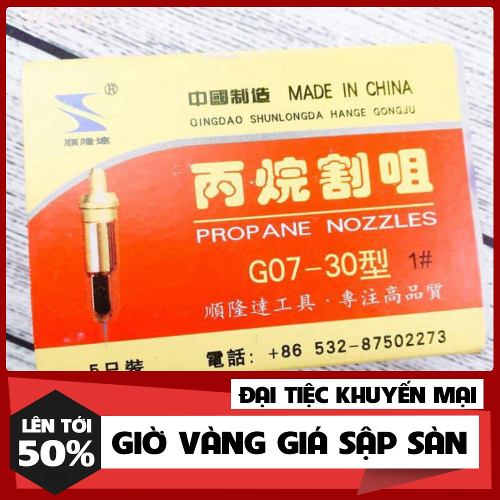 [ GIÁ TỐT NHẤT ] Bép cắt Oxy gas nhỏ số 1, 2, 3( hộp 5 cái )