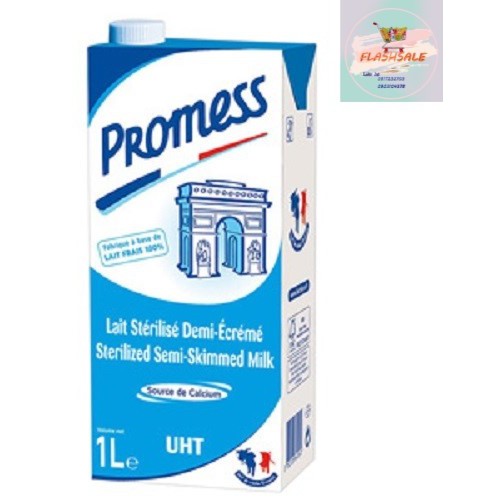 Sữa tươi tiệt trùng Promess ít béo hộp 1L