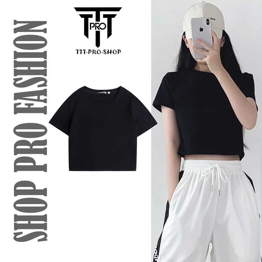 Áo croptop thun nữ, thun gân trơn, áo thun nữ TTT-PRO SHOP ĐẸP | BigBuy360 - bigbuy360.vn