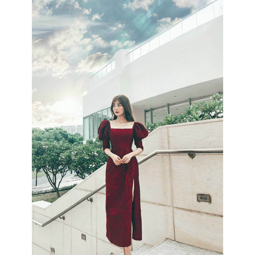 [Mẫu yêu thích] Váy Nữ Đẹp 💖FREESHIP💖 Đầm Dự Tiệc họa tiết gấm hoa Sang Trọng, Thanh Lịch [Mẫu Mới 2021]