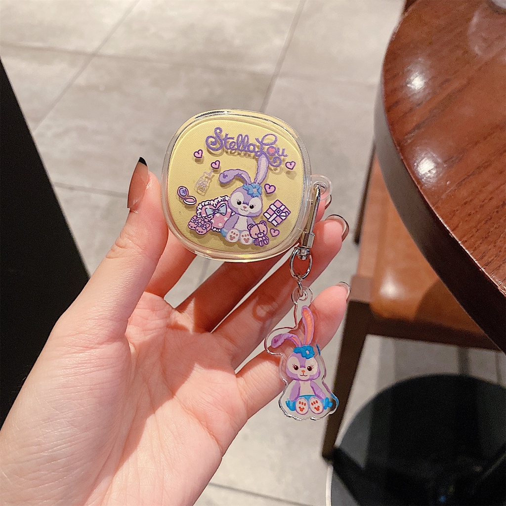 Vỏ Bọc Hộp Sạc Tai Nghe Baseus Encok WM01 Bằng TPU Mềm Trong Suốt Chống Sốc Họa Tiết Hoạt Hình Kèm Móc Khóa Đơn Giản